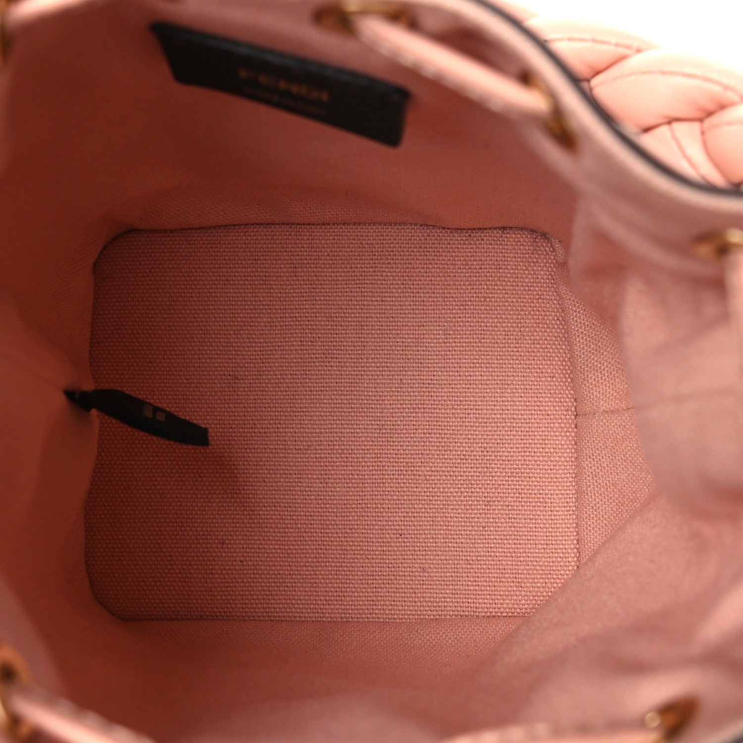Fendi Canvas Nappa F is Fendi FF Embroidered Mini Mon Tresor Bucket Bag Baby Pink 5 of 9