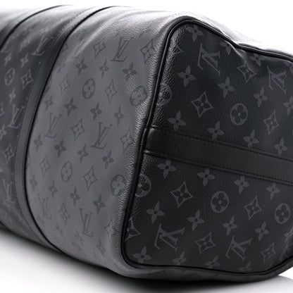 Louis Vuitton Monogram Eclipse Keepall Bandouliere 55 8 of 8