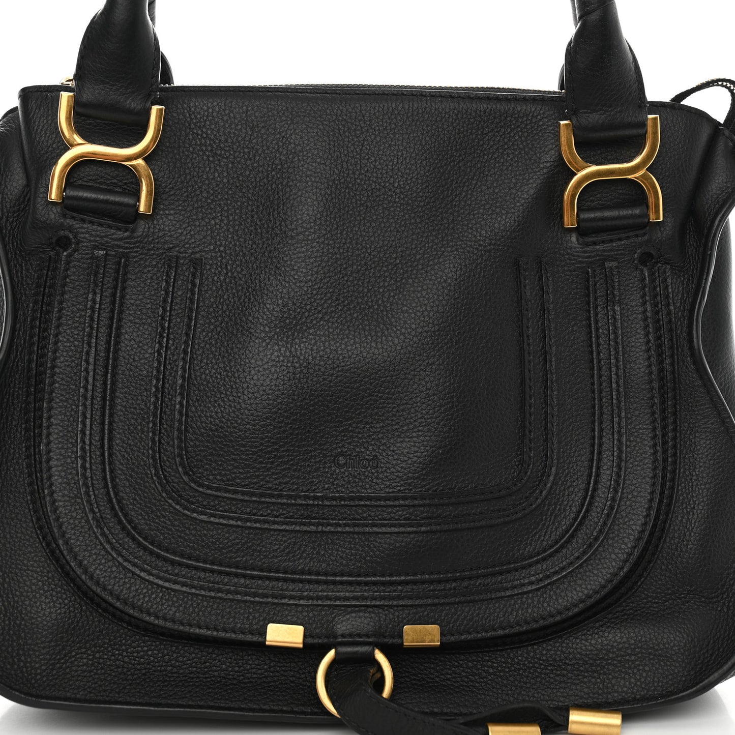 Calfskin Medium Marcie Satchel Black