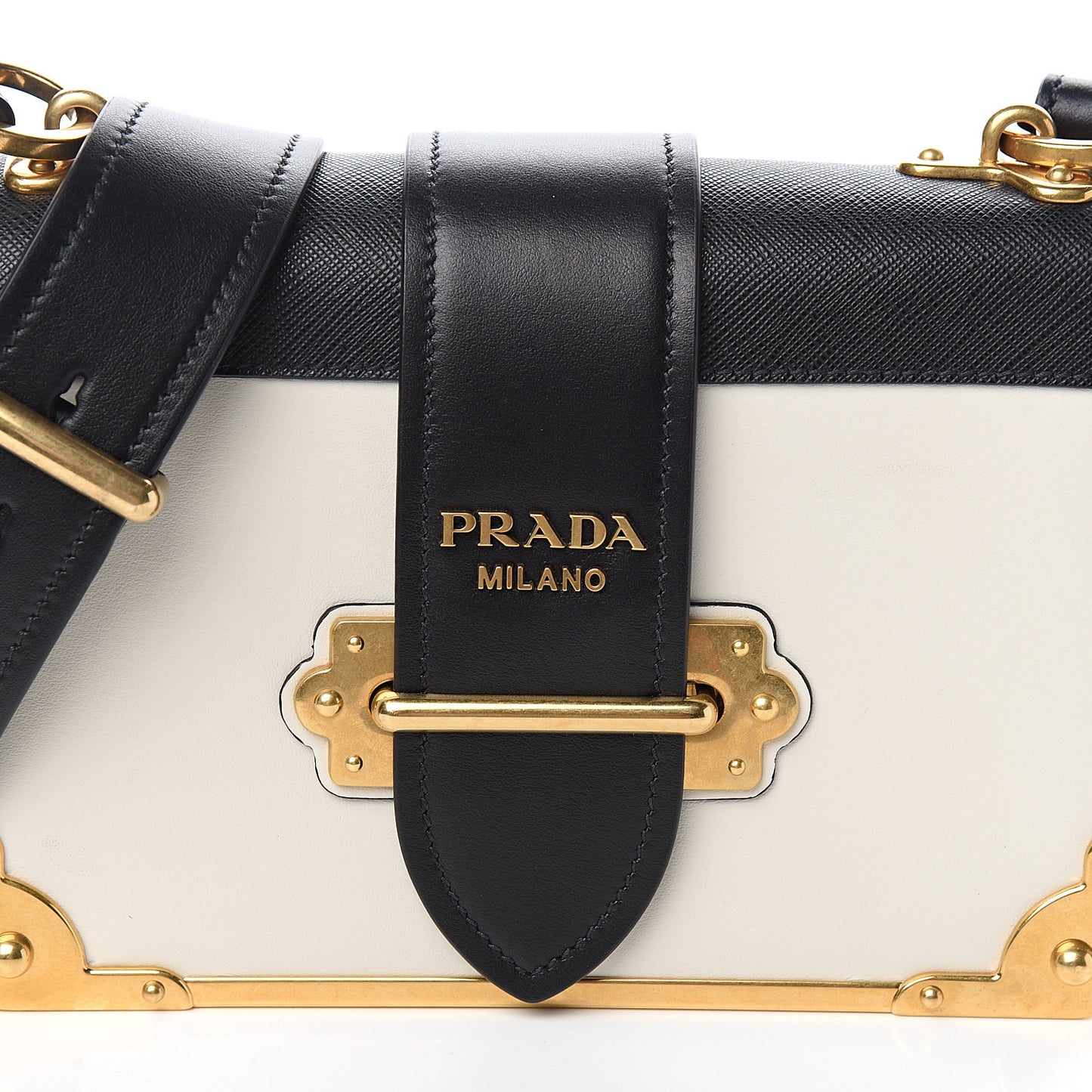 City Calf Saffiano Cahier Bag Talco Black