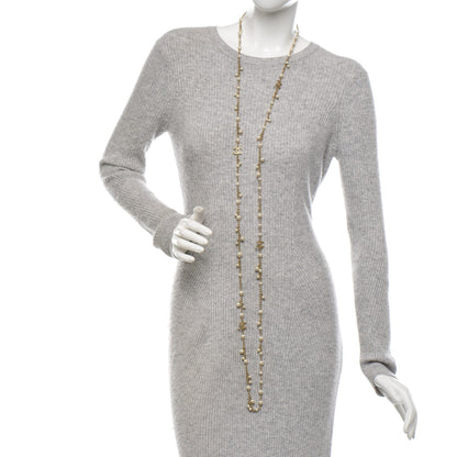 Chanel Pearl CC Long Necklace Gold 2 of 5