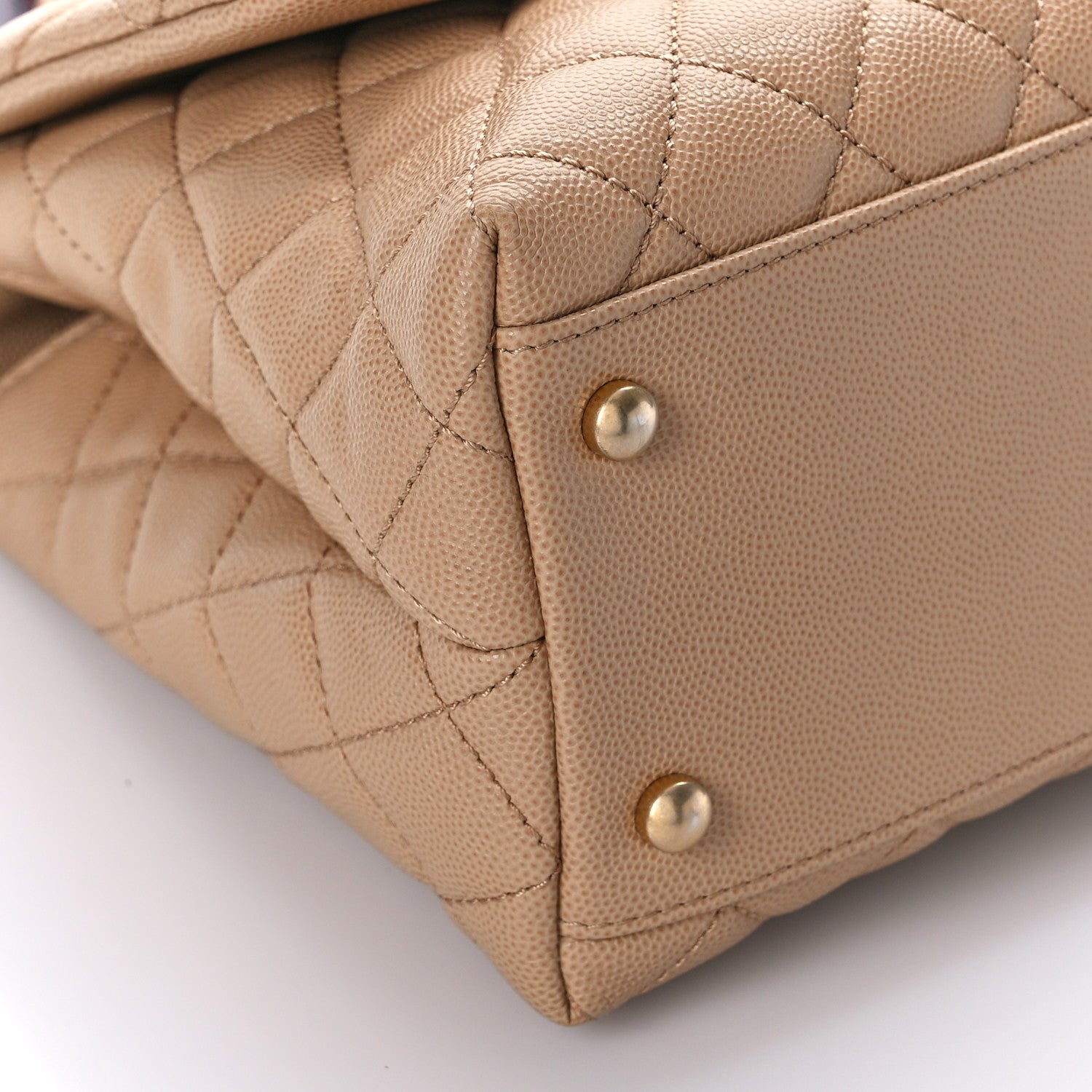 Chanel Caviar Lizard Embossed Quilted Small Coco Handle Flap Beige 8 of 10