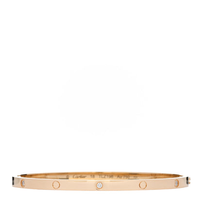 Cartier 18K Yellow Gold 6 Diamond Small LOVE Bracelet 18 1 of 5