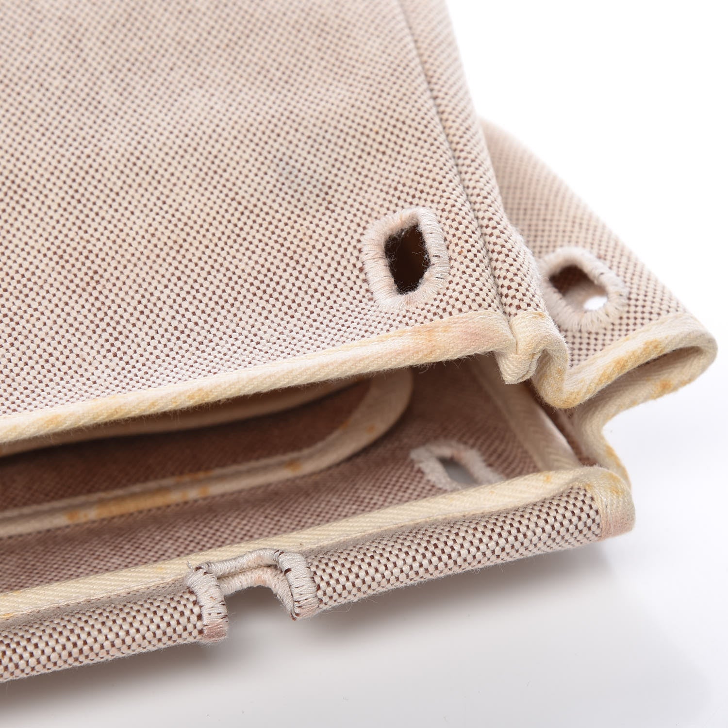 Hermes Toile Vache Calfskin Herbag 30 PM Natural 21 of 26