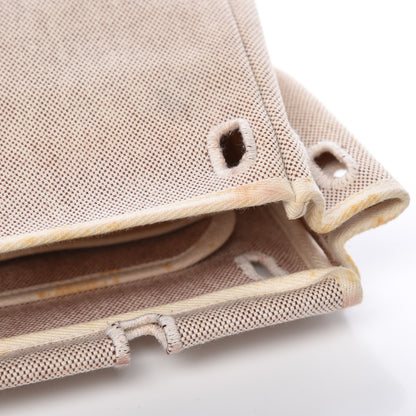 Hermes Toile Vache Calfskin Herbag 30 PM Natural 21 of 26