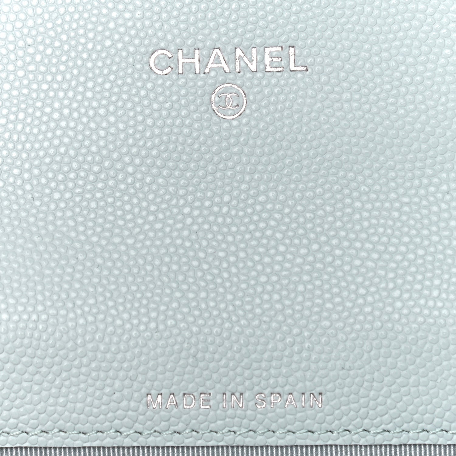 Chanel Caviar Quilted Flap Card Holder Wallet Light Blue 5 of 9