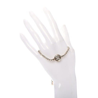 Chanel Crystal CC Chain Bracelet Gold 2 of 5
