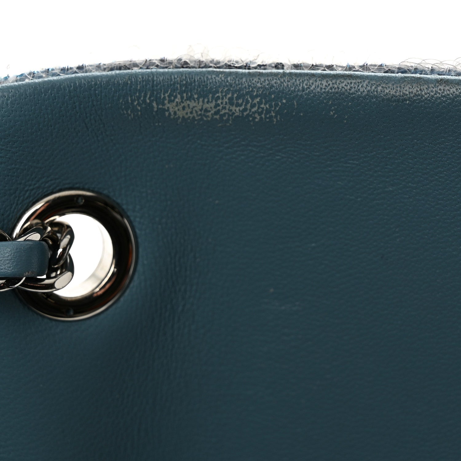Chanel Sequin Mini Waterfall Flap Light Blue 12 of 13