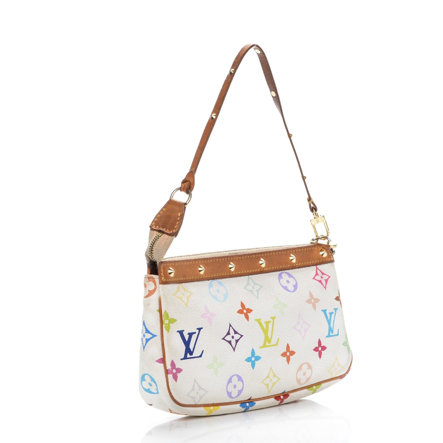 Louis Vuitton Monogram Multicolor Pochette Accessories White 3 of 11