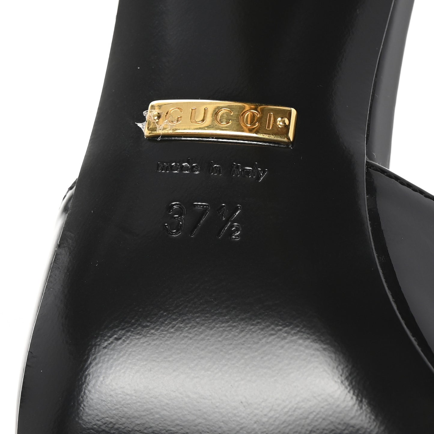 Vitello Vernice Soft Nappa Priscilla Ankle Cuff Pumps 37.5 Black