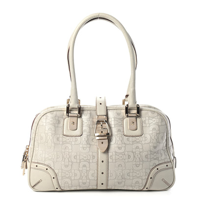 Gucci Canvas Horsebit Glam Boston Tote Bag Off White 1 of 4