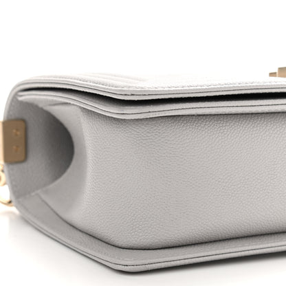 Chanel Caviar Quilted Medium Boy Flap Light Grey 5 of 8
