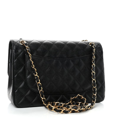 Chanel Caviar Quilted Jumbo Double Flap Black 2 of 4