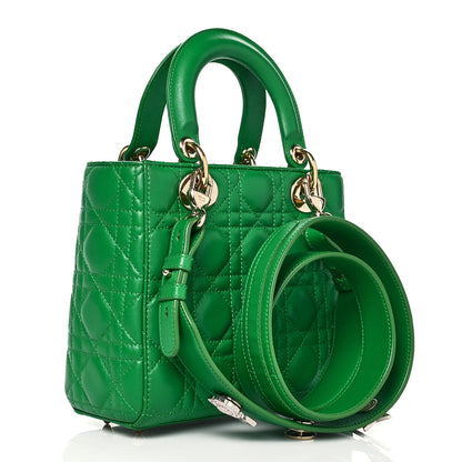 Christian Dior Lambskin Cannage Small Lucky Badges My Lady Dior Green 2 of 10