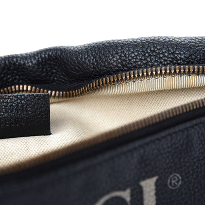Gucci Grained Calfskin Logo Belt Bag Black 9 of 10