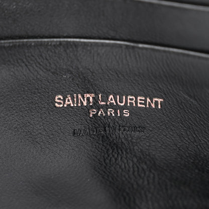 Saint Laurent Calfskin Matelasse Monochrome Monogram Mini Lou Camera Bag Black 6 of 10