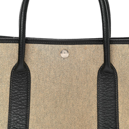 Hermes Toile Buffle Skipper Garden Party 36 MM Tote Black 7 of 9