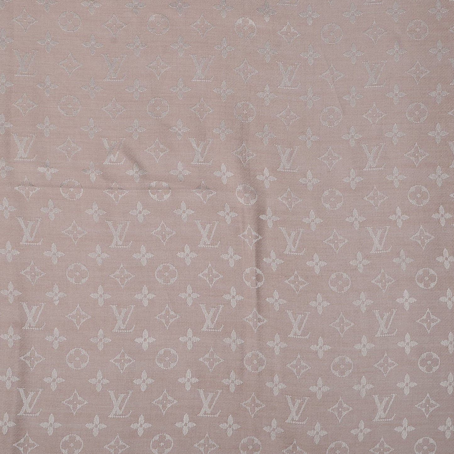 Silk Wool Monogram Denim Shawl Rose