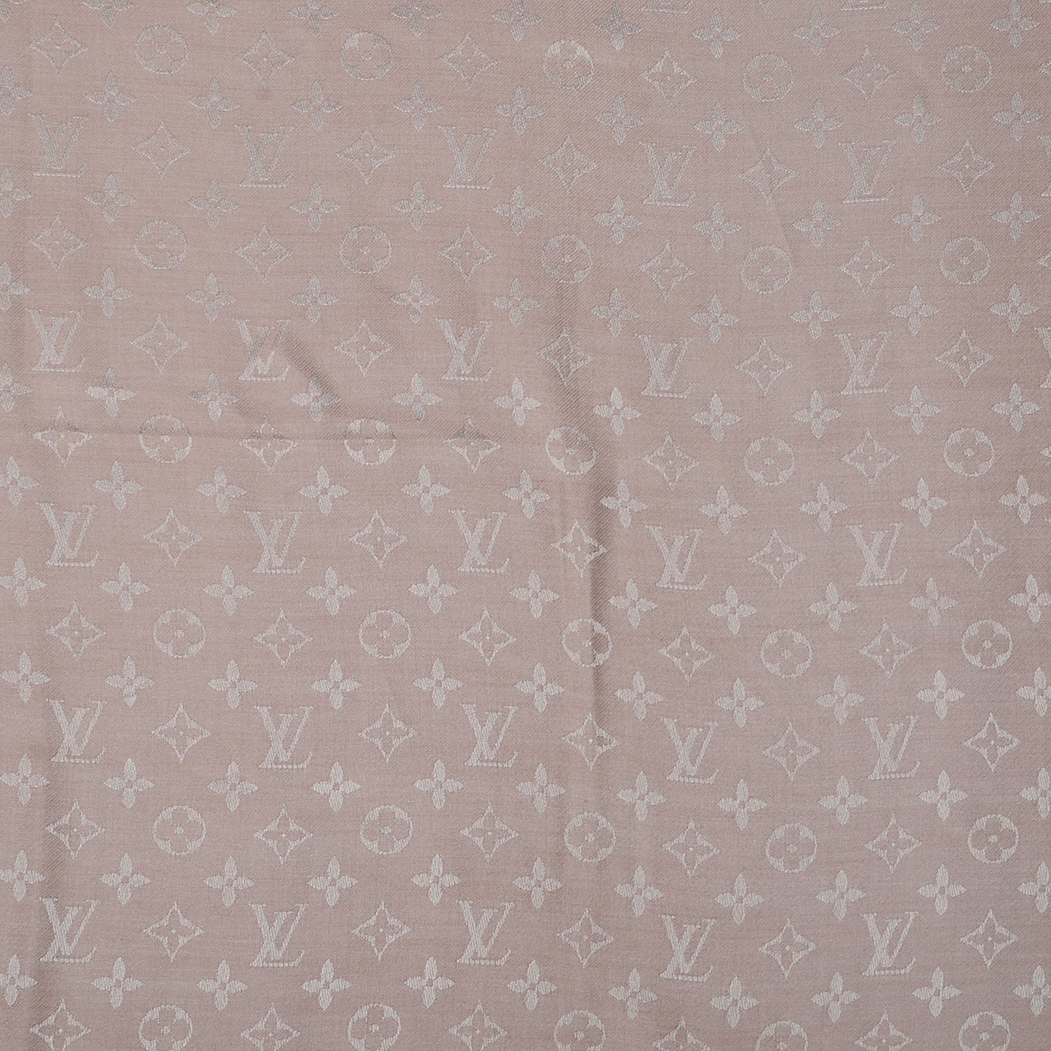 Louis Vuitton Silk Wool Monogram Denim Shawl Rose 1 of 5