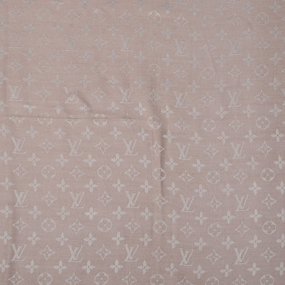 Louis Vuitton Silk Wool Monogram Denim Shawl Rose 1 of 5