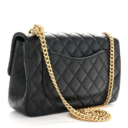 Chanel Lambskin Quilted Small Sweet Camellia Flap Black 3 of 11