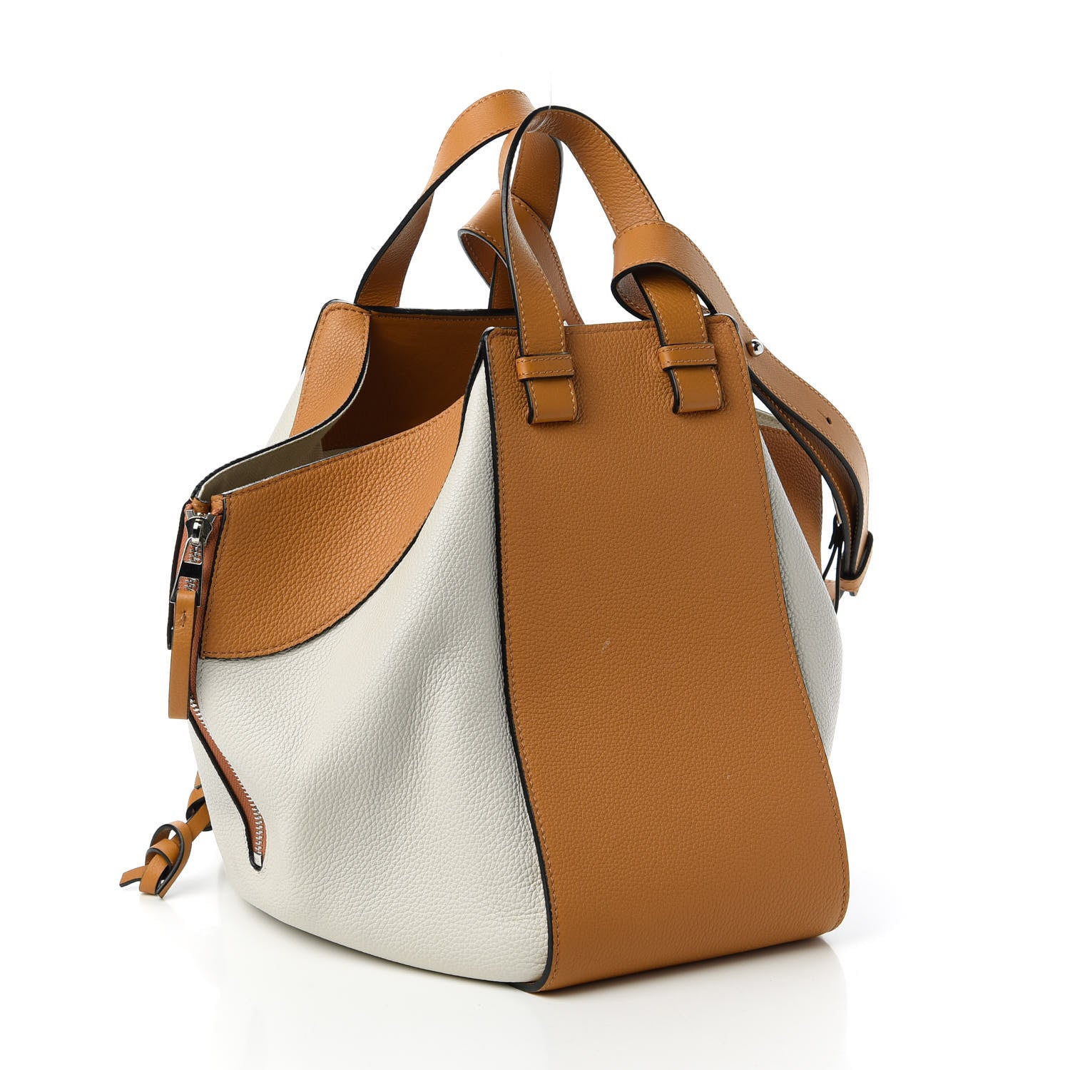 Loewe Calfskin Medium Hammock Shoulder Bag Tan White 3 of 10