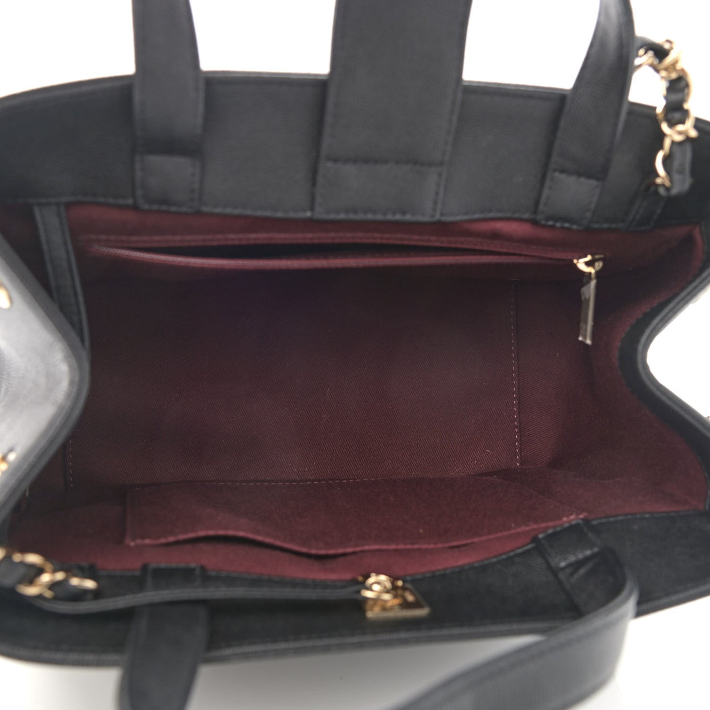Caviar Quilted Small Business Affinity Shopping Bag Black