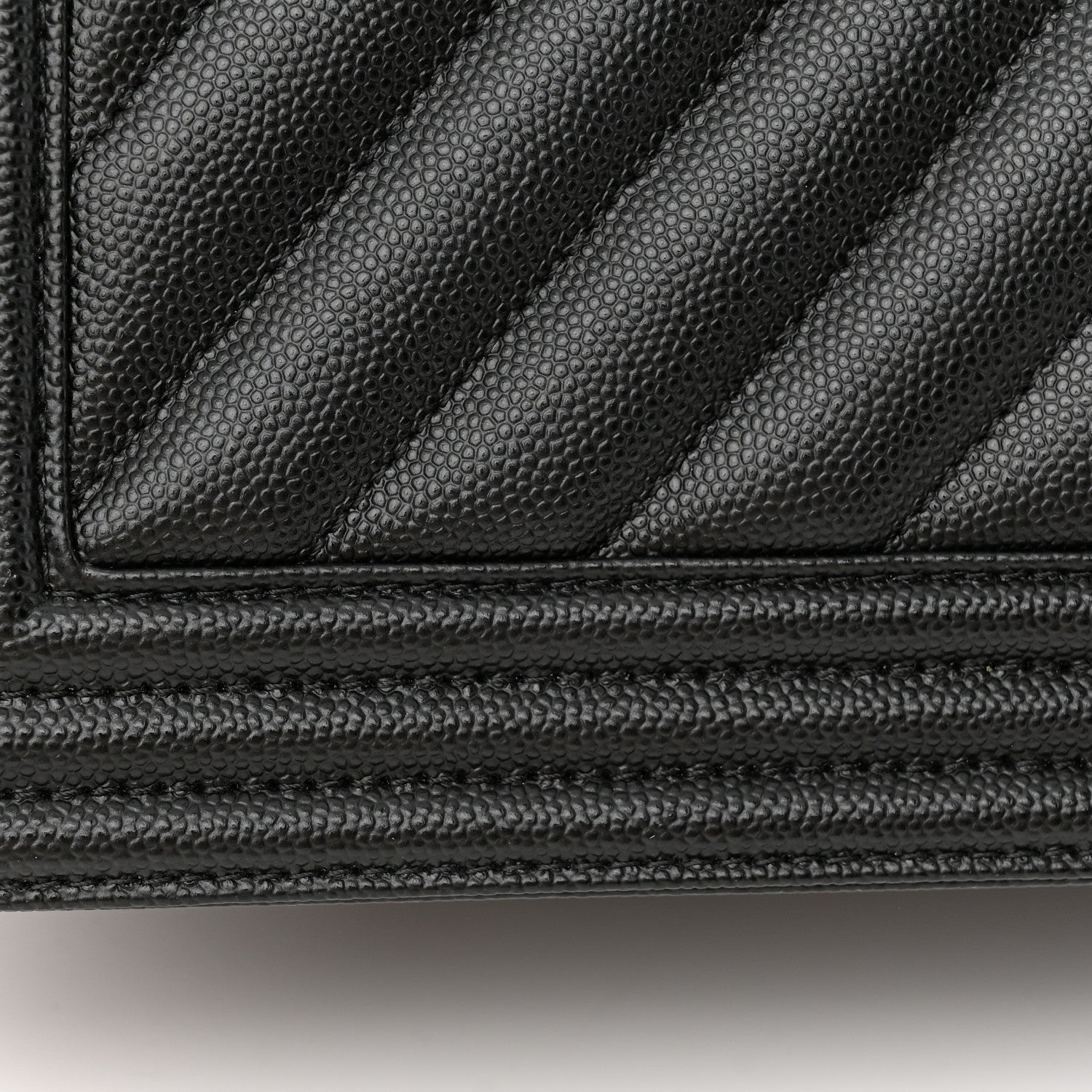 Chanel Caviar Chevron Quilted Medium Boy Flap Black 11 of 12