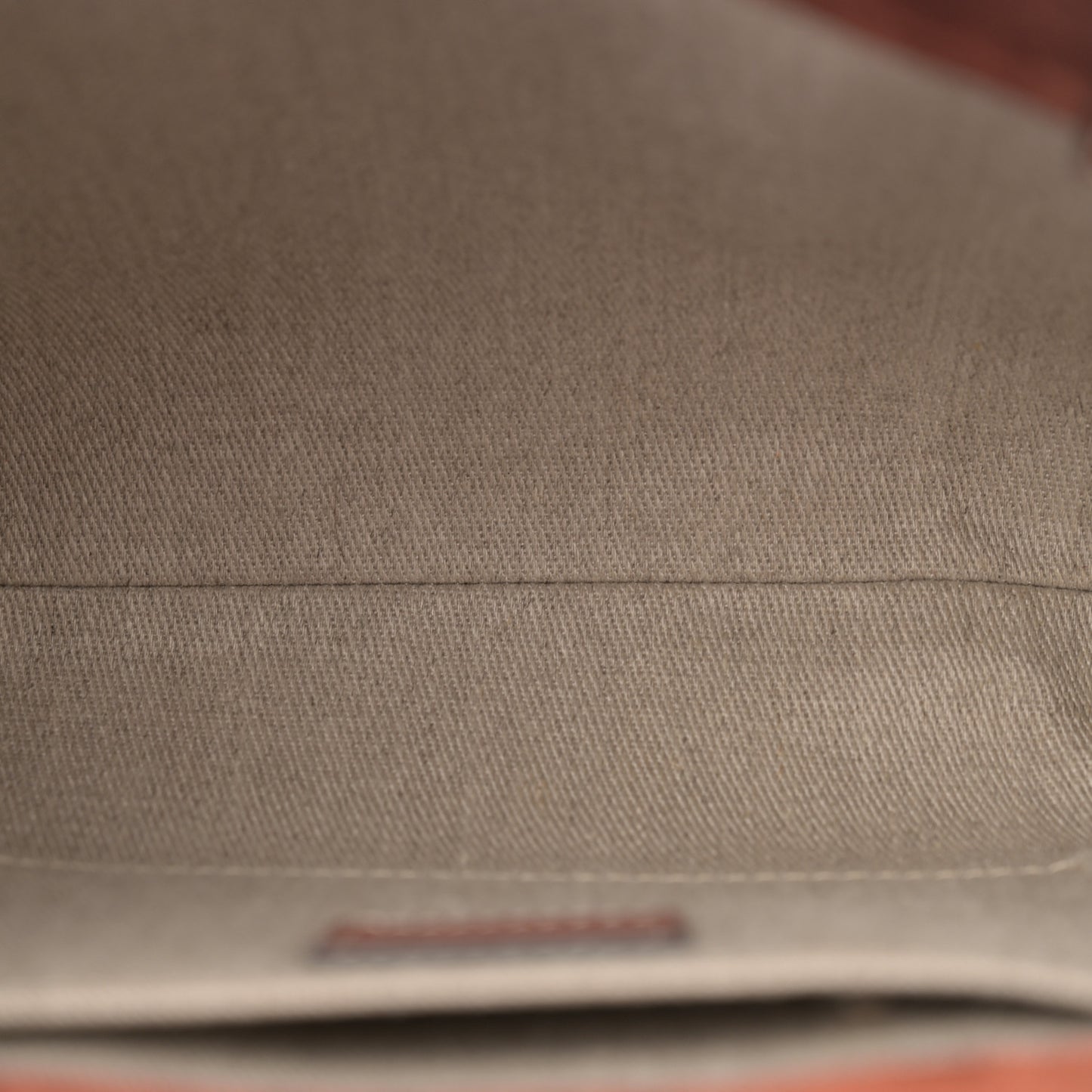 Suede Calfskin Small Woody Ribbon Tote Sepia Brown
