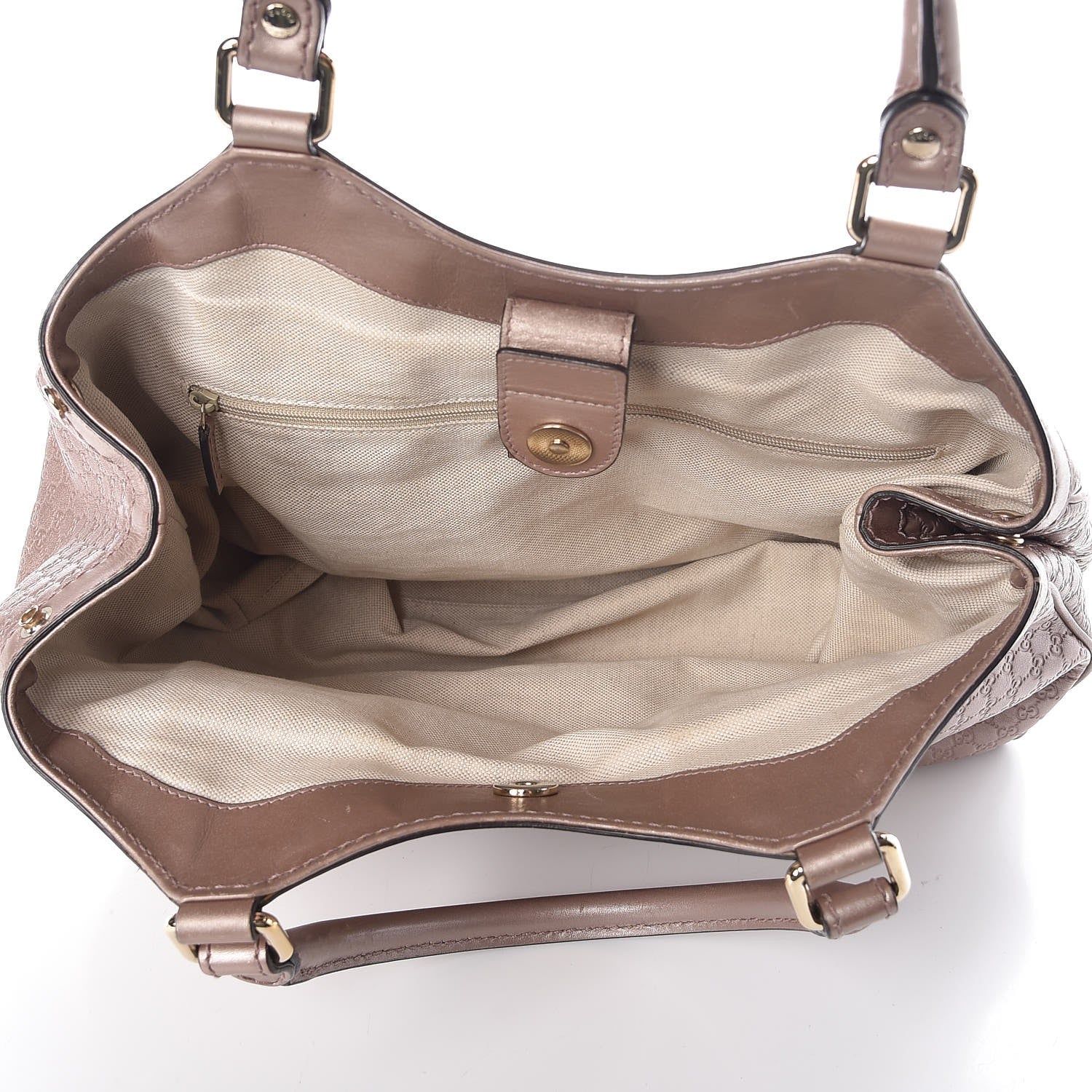 Gucci Metallic Microguccissima Medium Sukey Tote Dark Cipria 5 of 7