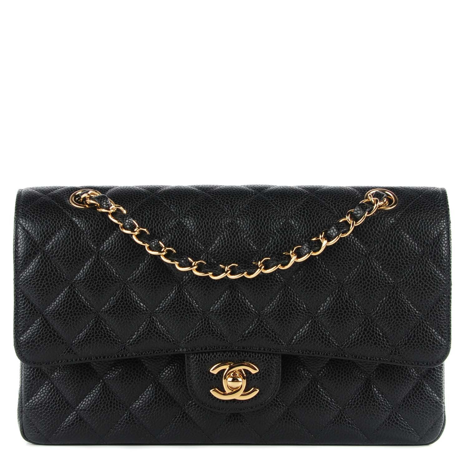 Chanel Caviar Quilted Medium Double Flap Black 1 of 9