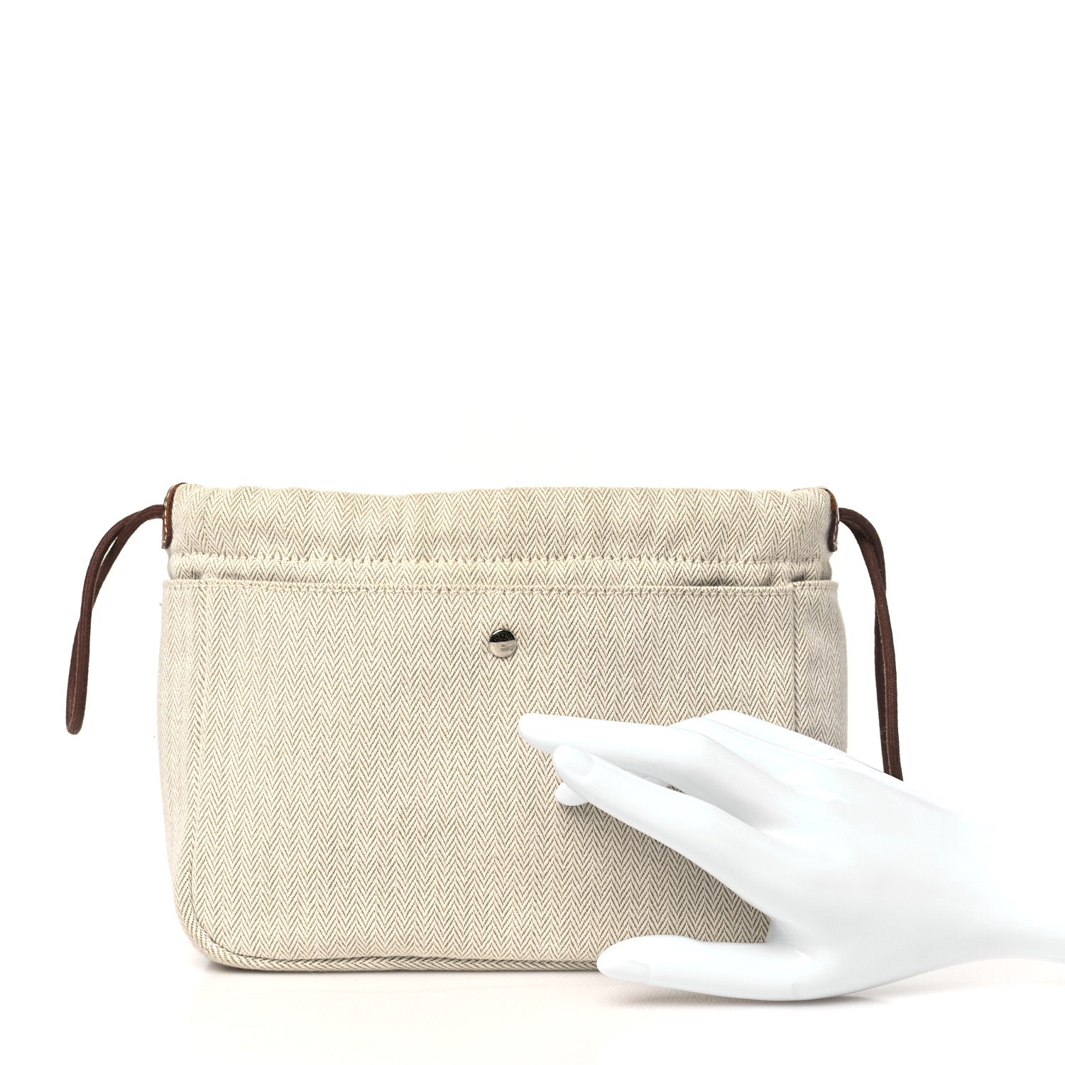 Hermes Canvas Barenia Fourbi 20 PM Pouch Naturel Fauve 2 of 9