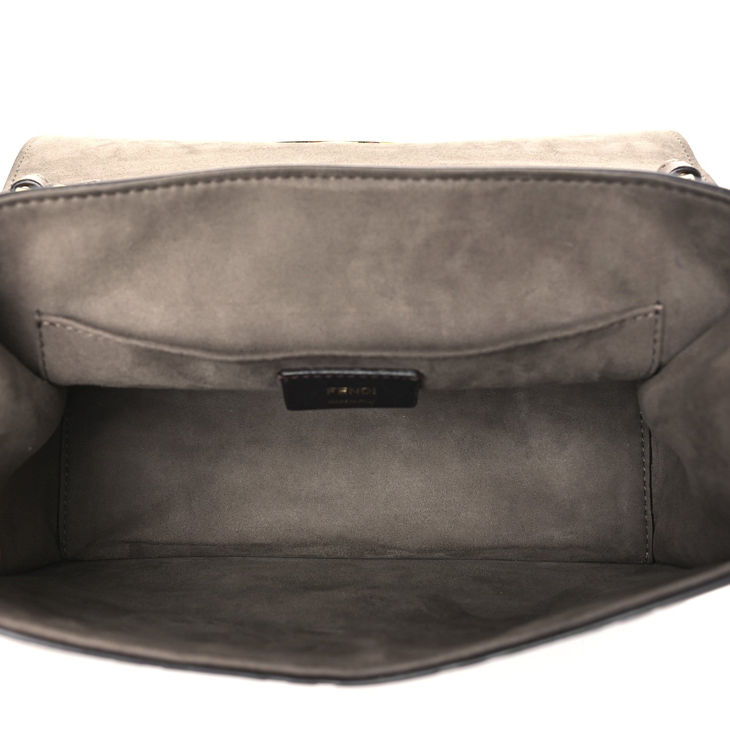 Fendi Vitello Century F is Fendi Bi-Color FF 1974 Embossed Kan I Shoulder Bag Maya Black 5 of 9