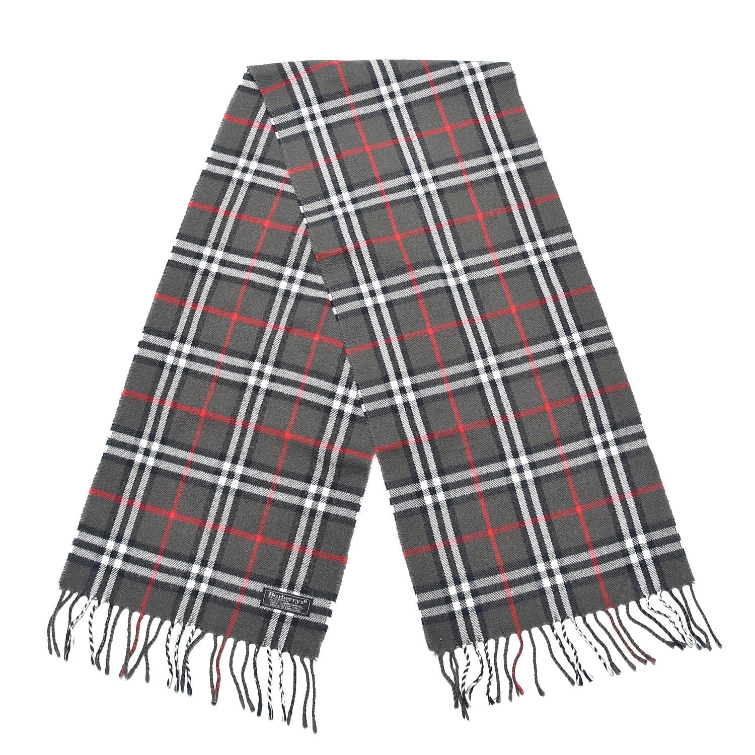 Burberry Wool Giant Check Scarf Grey 3 of 4