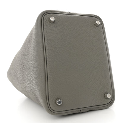 Hermes Taurillon Clemence Picotin Lock 18 PM Gris Meyer 4 of 10