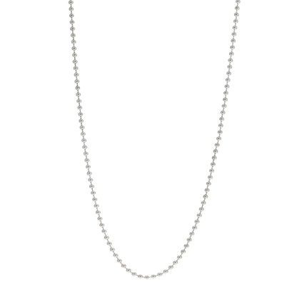 Tiffany Sterling Silver 1.2mm Bead Chain Necklace 20" 1 of 4