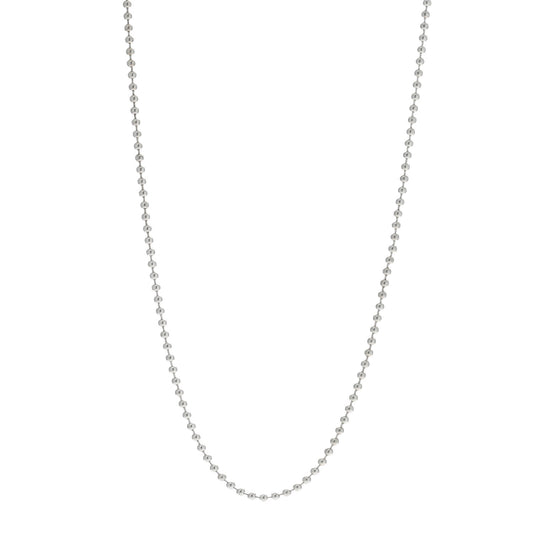 Sterling Silver 1.2mm Bead Chain Necklace 20"