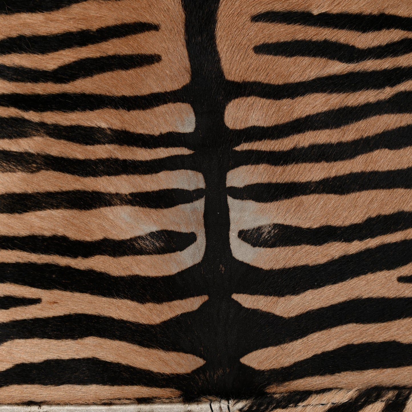 Calf Hair Zebra Print Baguette Brown