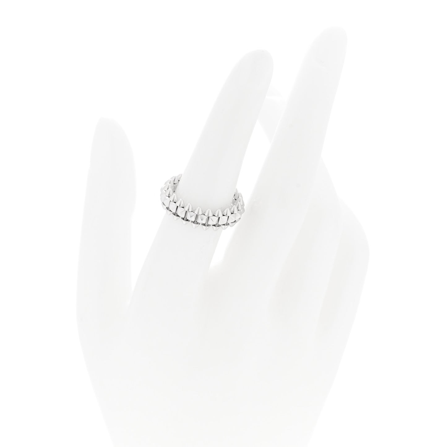 18K White Gold SM Clash De Cartier Ring 52 6