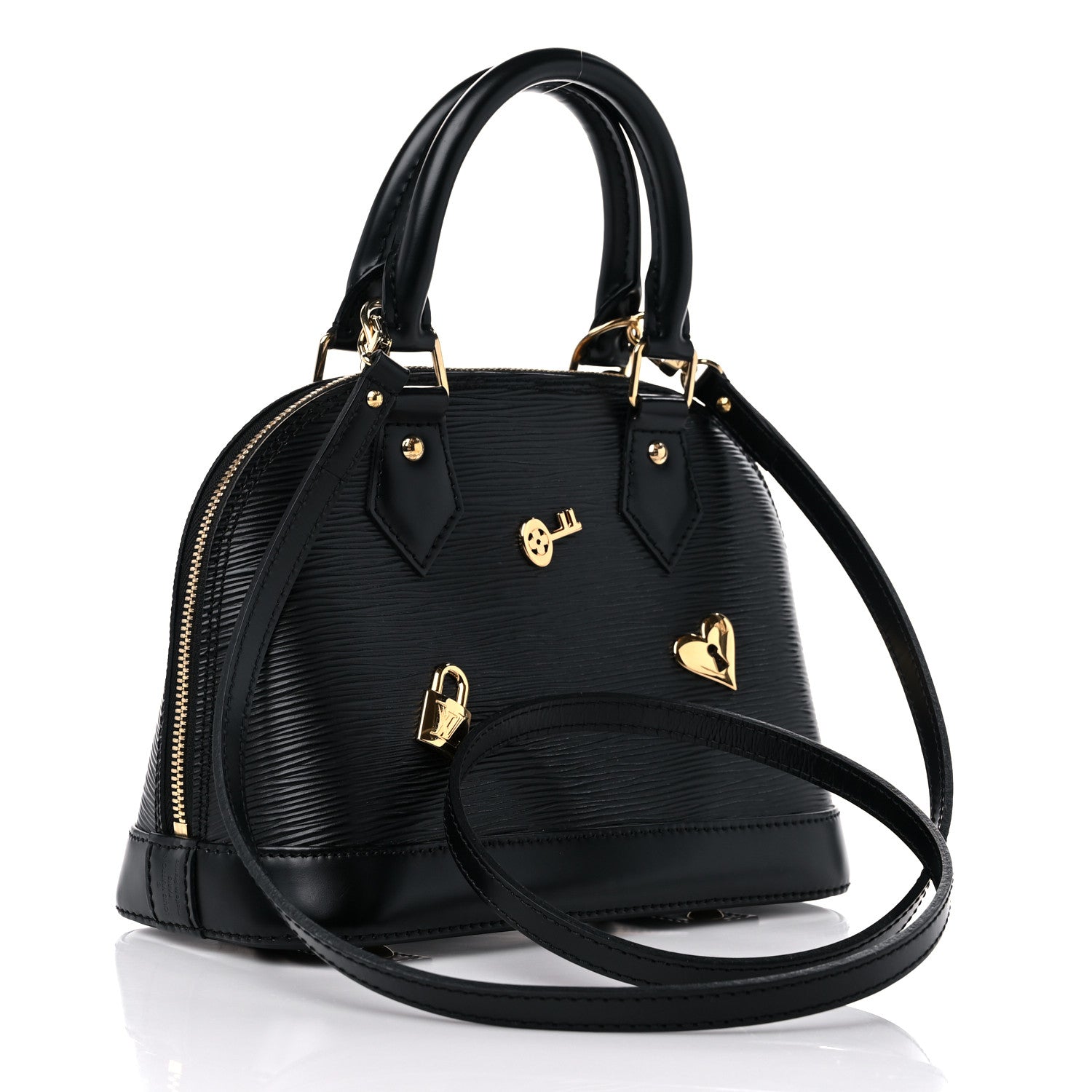 Louis Vuitton Epi Love Lock Alma BB Black 3 of 10