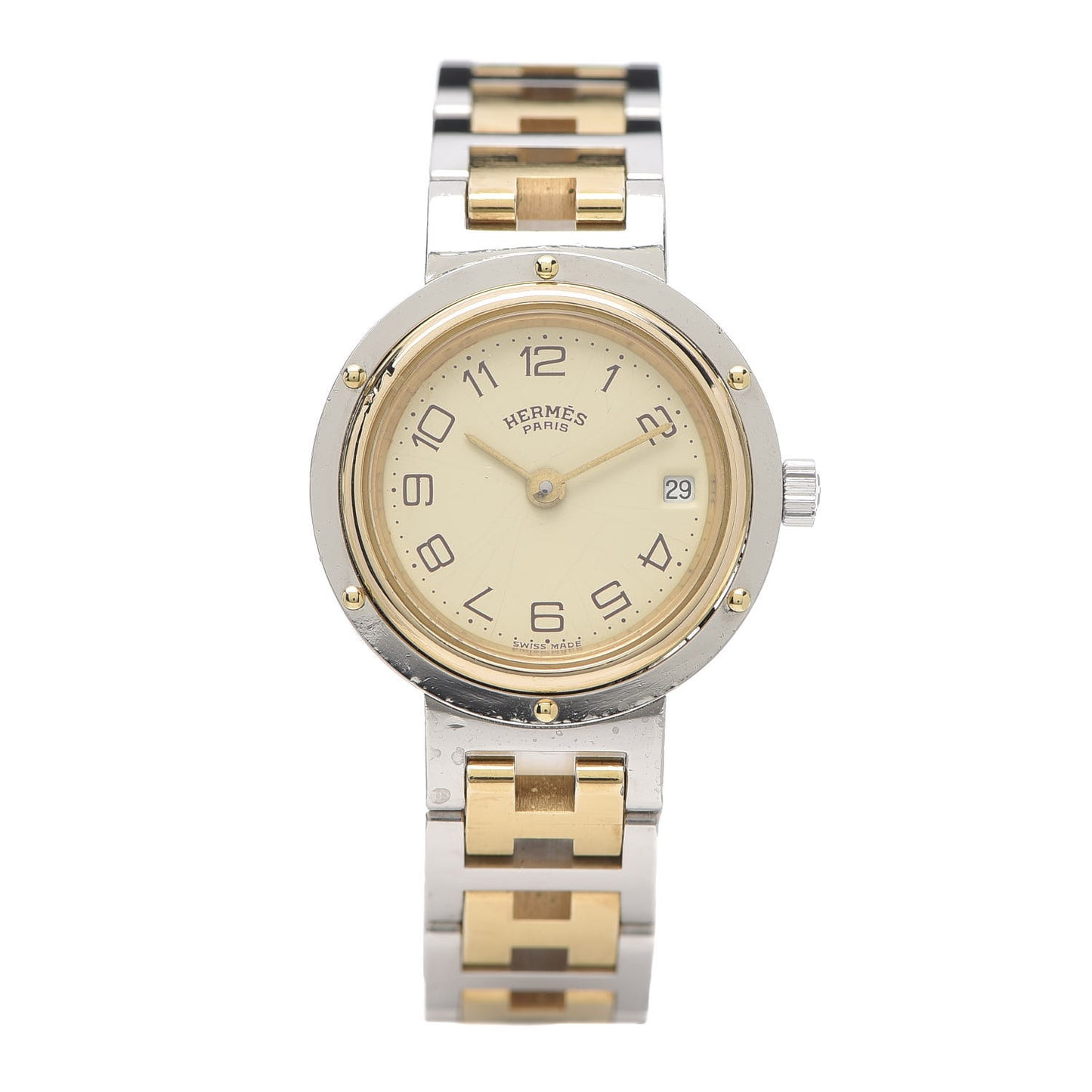 Stainless Steel 24mm Clipper Quartz Watch Gold