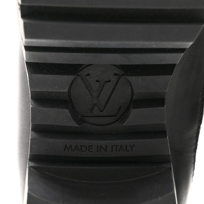 Louis Vuitton Suede Calfskin Jacquard Since 1854 Laureate Platform Desert Boots 37.5 Black 6 of 11