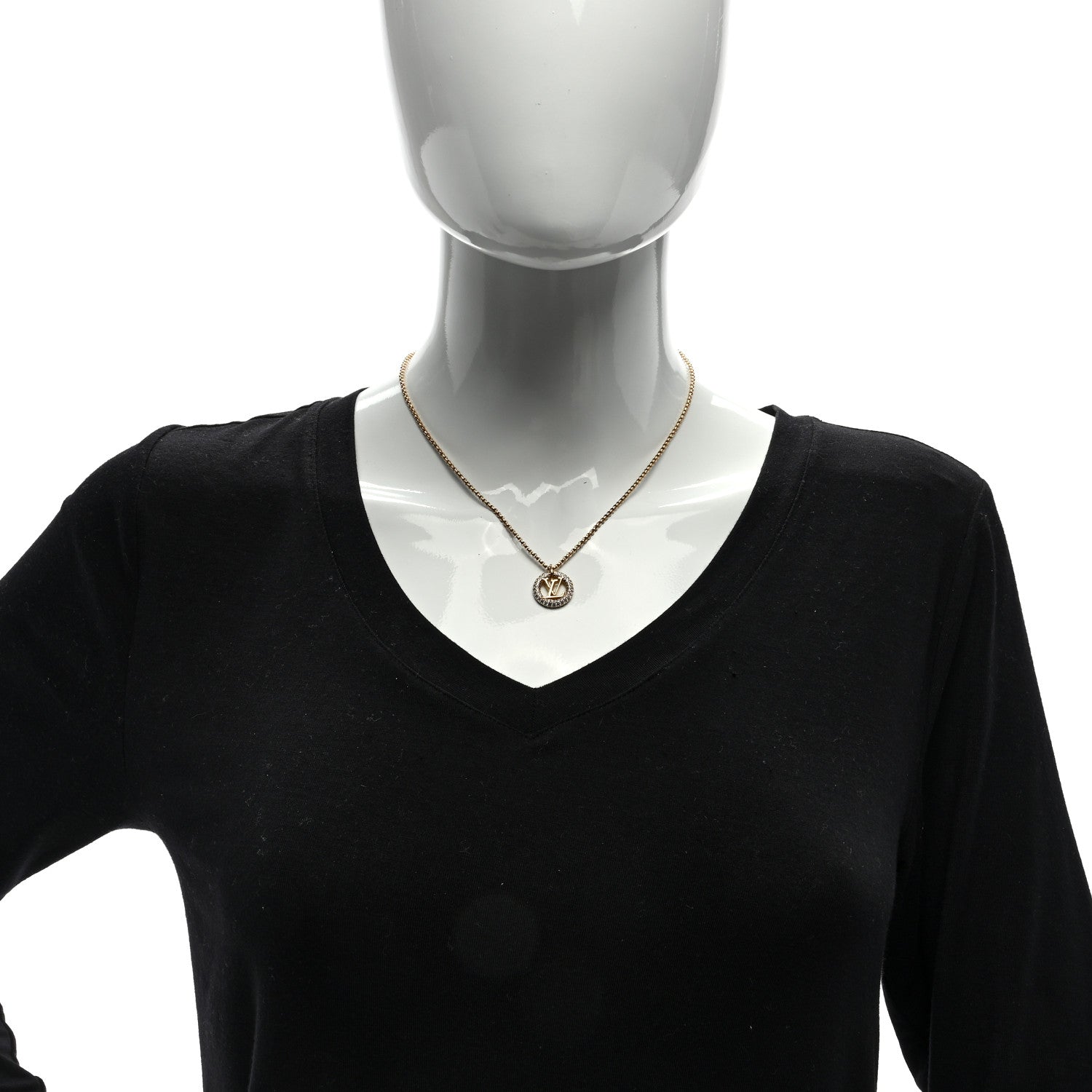 Louis Vuitton Metal Crystal Louise By Night Necklace 3 of 4