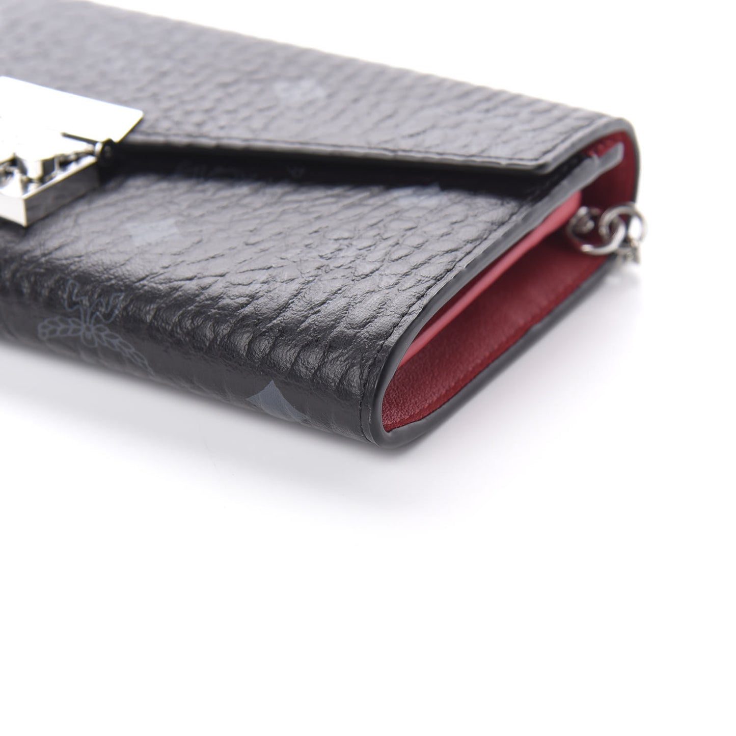 Visetos Large Patricia Wallet On Chain Black Red