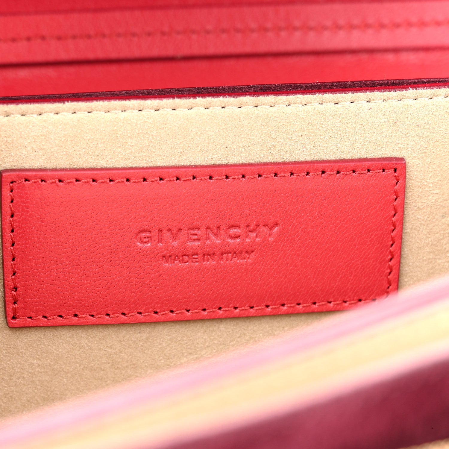 Givenchy Goatskin Suede Small GV3 Shoulder Bag Pink Aubergine