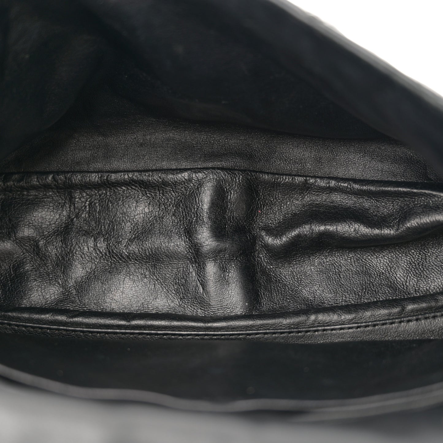 Patent Quilted Jumbo Single Flap Black