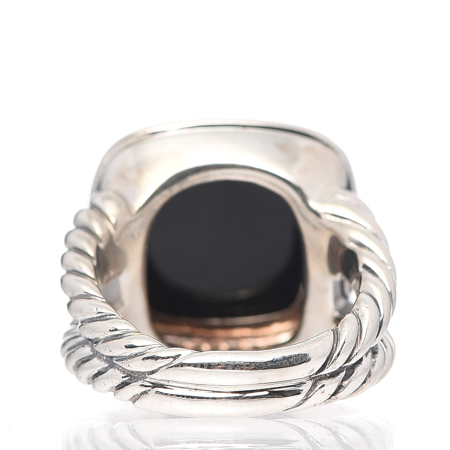 Sterling Silver Diamond Black Onyx 14mm Albion Ring 54 6.75