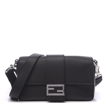 Fendi Cuoio Romano Selleria Belt Baguette Bag Black 1 of 10