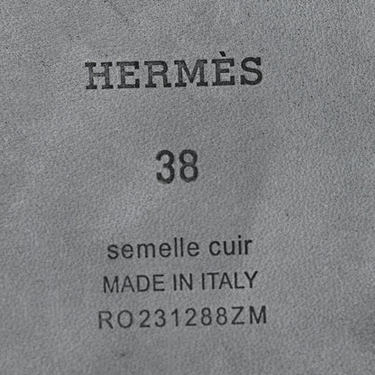 Hermes Woolskin Oran Sandals 38 Etoupe 7 of 8