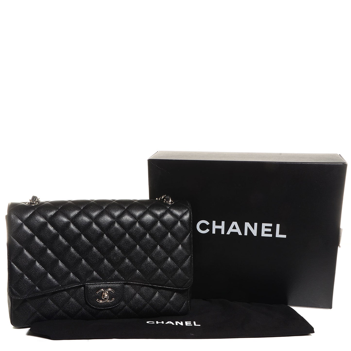 Caviar Maxi Single Flap Black